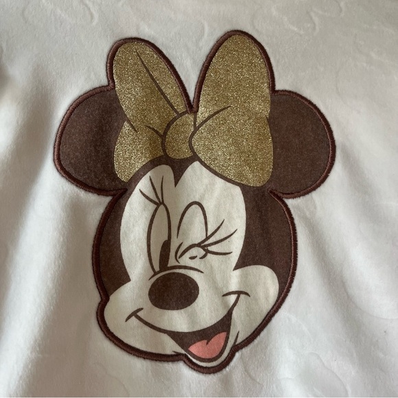 Disney Baby Minnie Mouse Zip-Up Jacket 18M – White Ruffle Sleeve Bomber Style - Picture 8 of 9